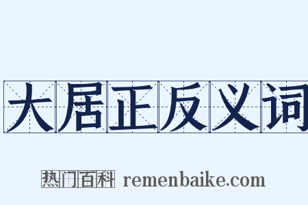 大居正反义词是什么意思的图片